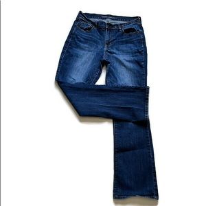 Old Navy Blue Jeans, Curvy Profile, Mid Rise, Barely There Boot Cut, Size 12